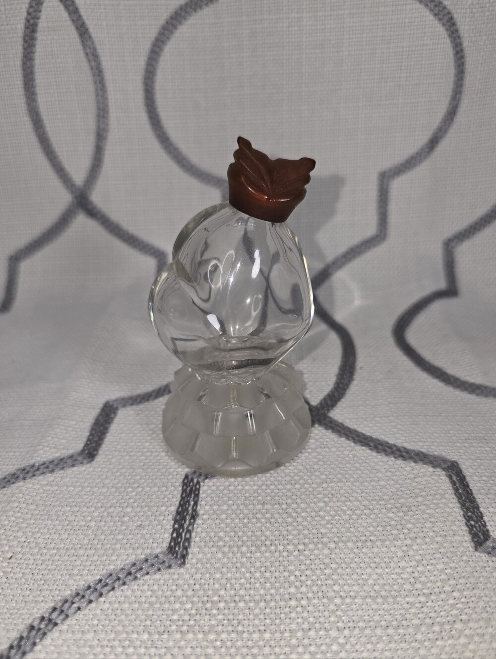 Chi Chi Art Deco Heart Perfume Bottle by Renoir w/ Bakelite Cap 3¾" H Read Below